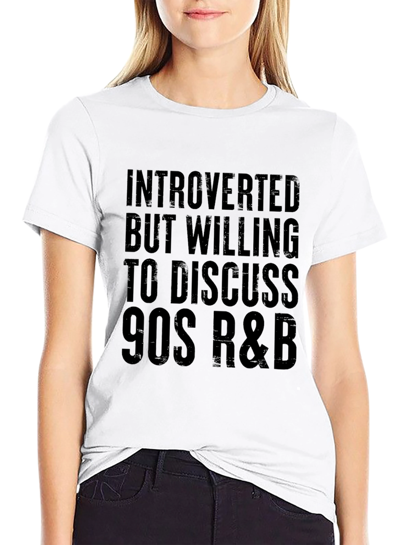 Introverted 90s R&B T-Shirt - Black