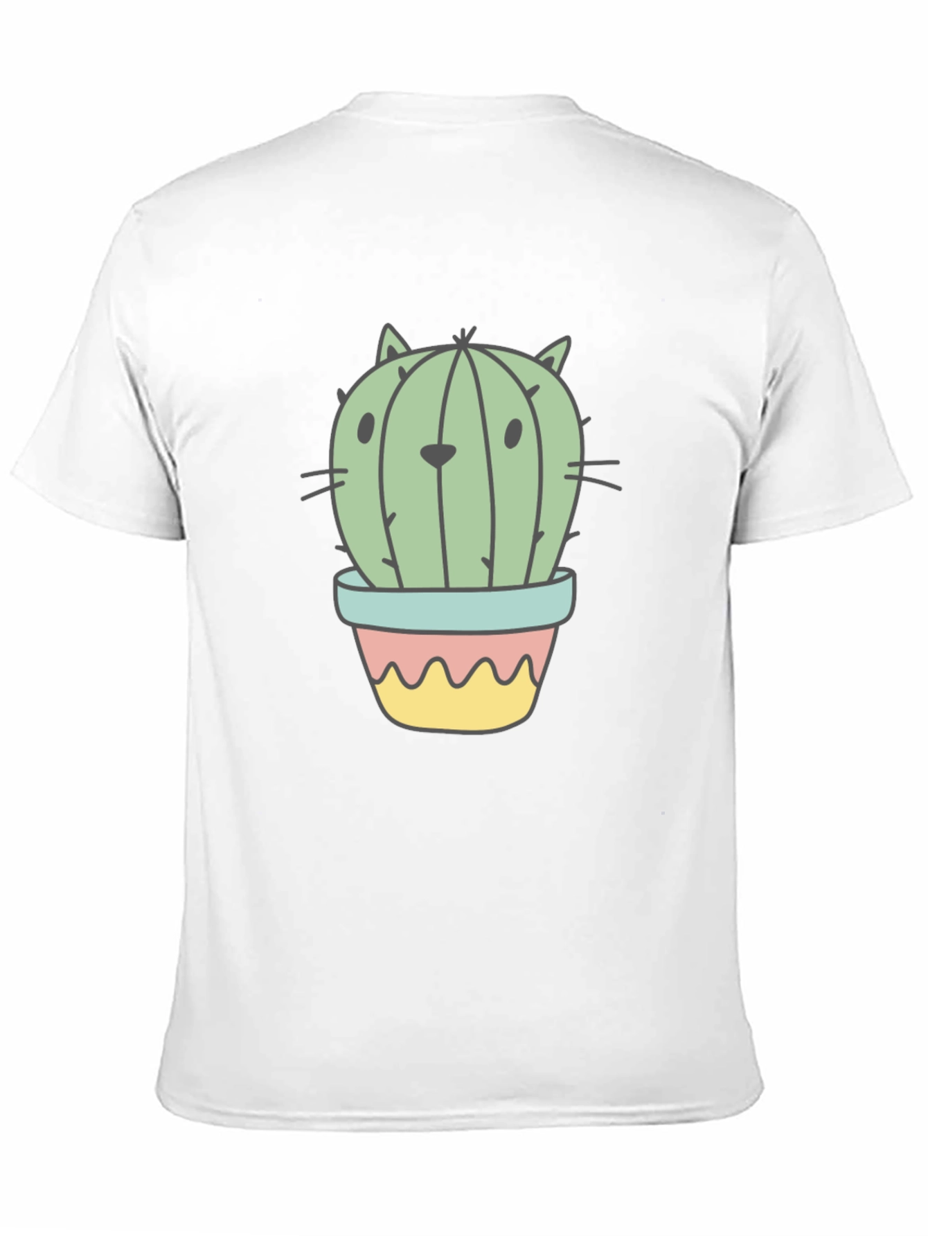 Cactus Cat Graphic T-Shirt - Unique Novelty Tee
