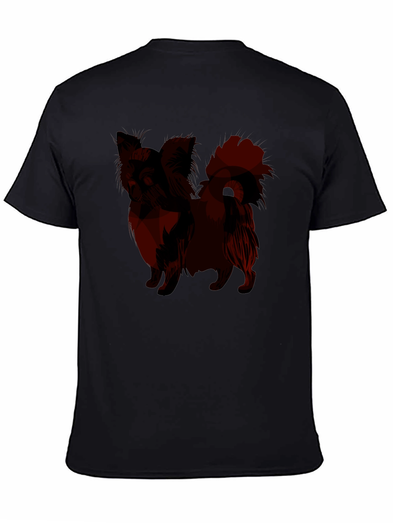 Mens Black T-Shirt with Dog Graphic