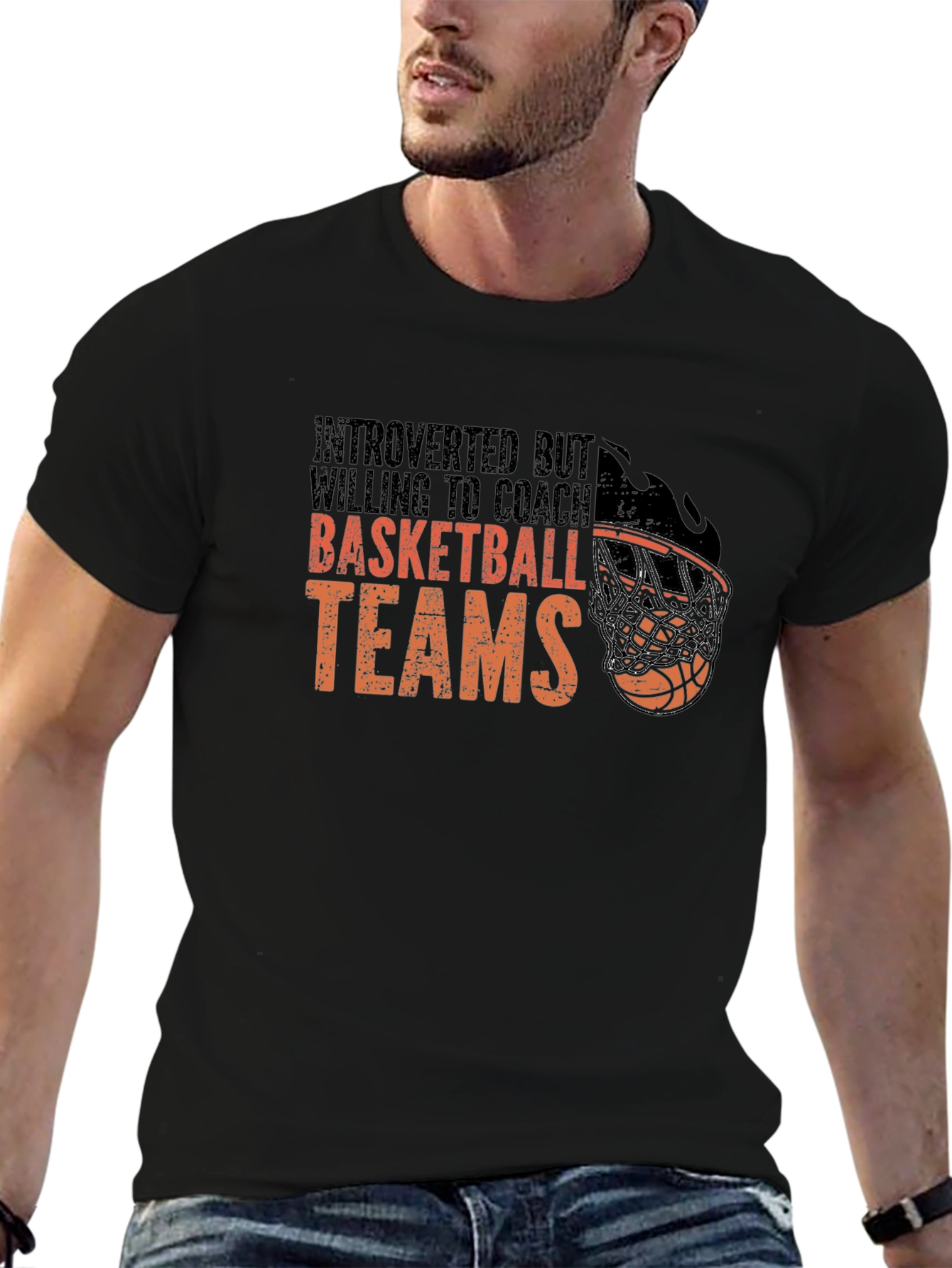 Introverted Basketball Coach Graphic Tee