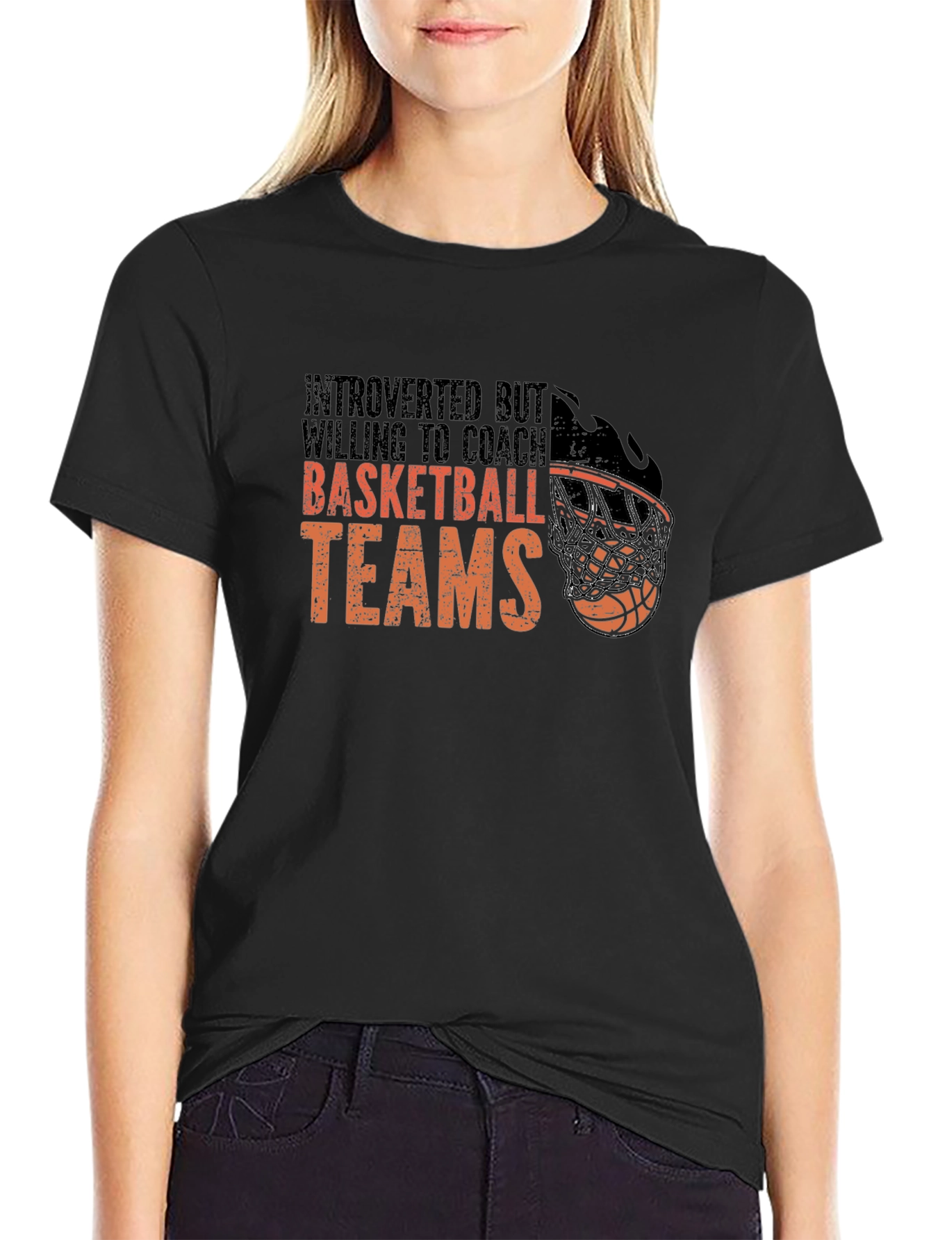 Introverted Basketball Coach Graphic Tee