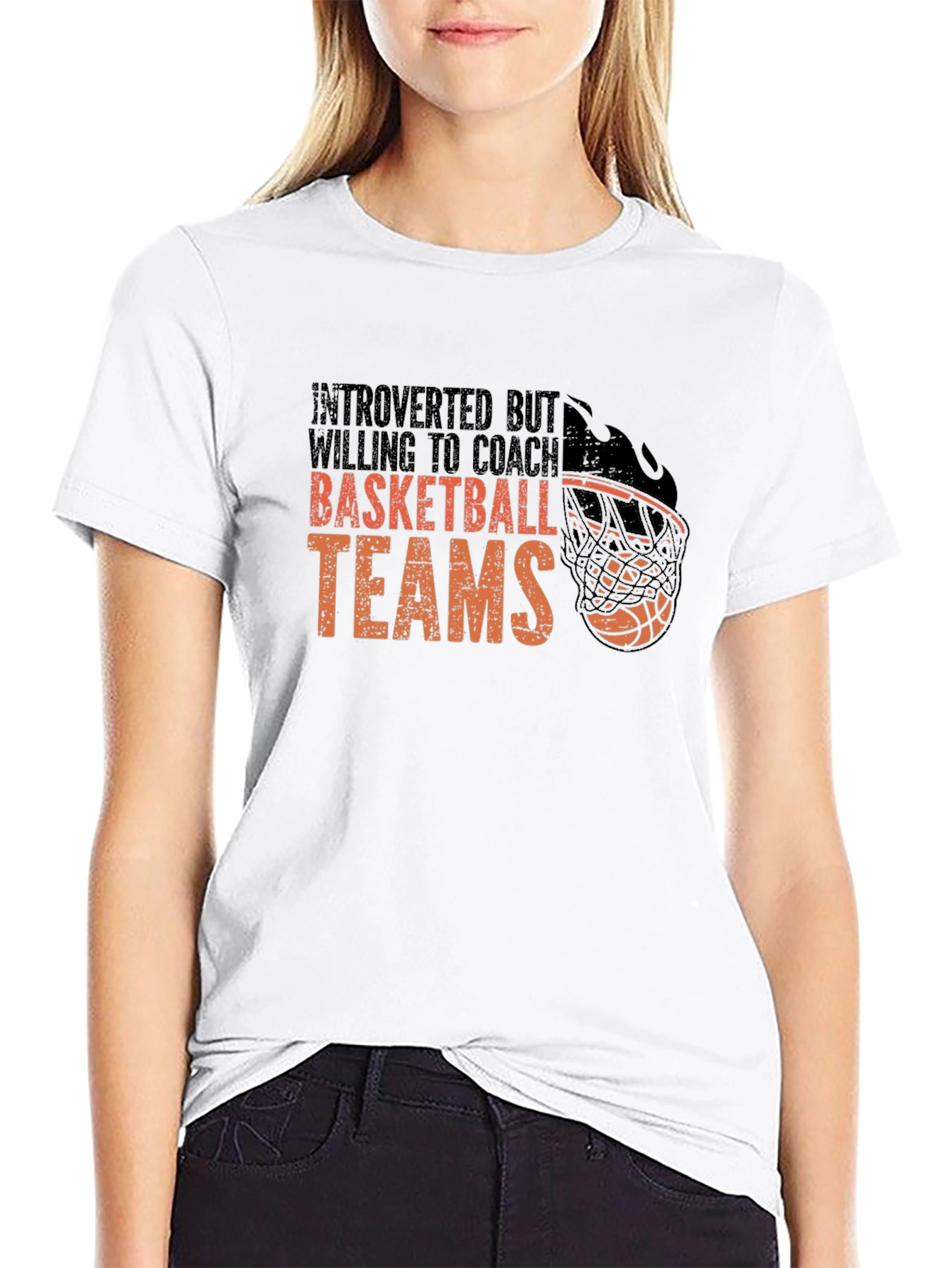 Introverted Basketball Coach Graphic Tee