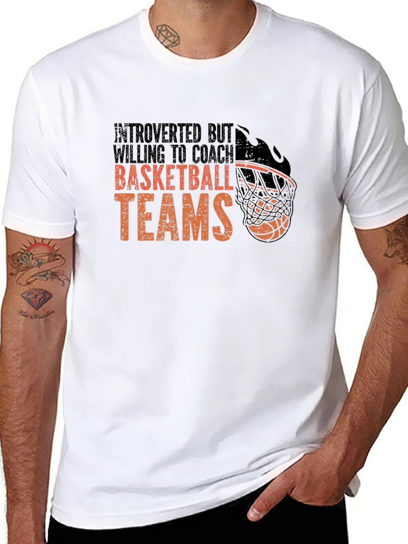 Introverted Basketball Coach Graphic Tee