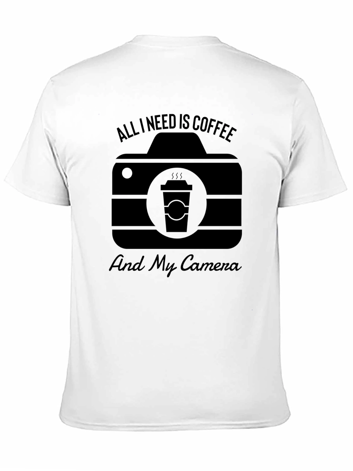 Coffee & Camera Graphic T-Shirt - Photography Lover Tee