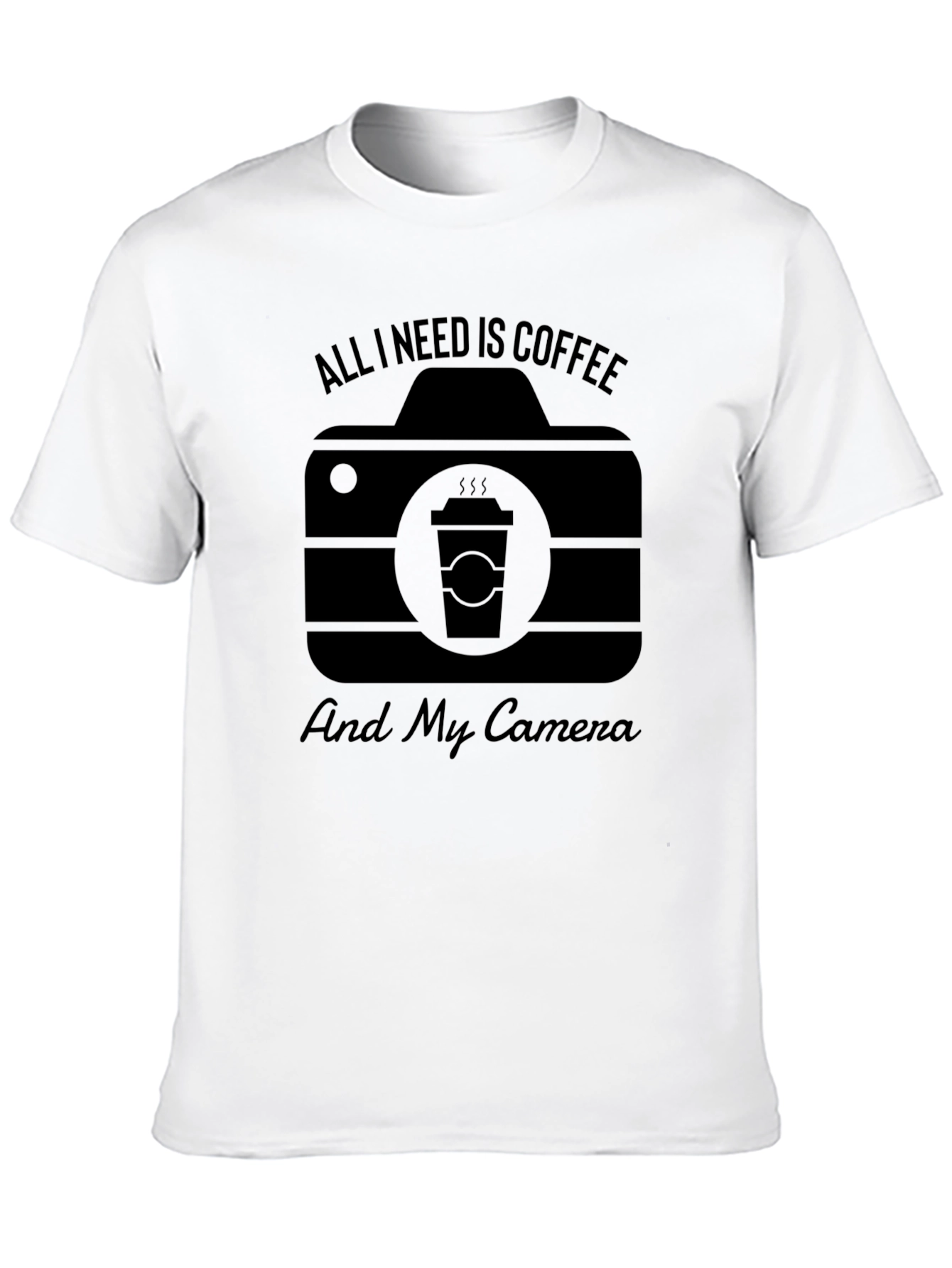 Coffee & Camera Graphic T-Shirt - Photography Lover Tee