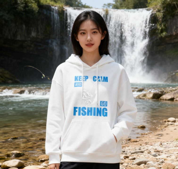 Angler’s Statement Fishing Rod Design Hoodie