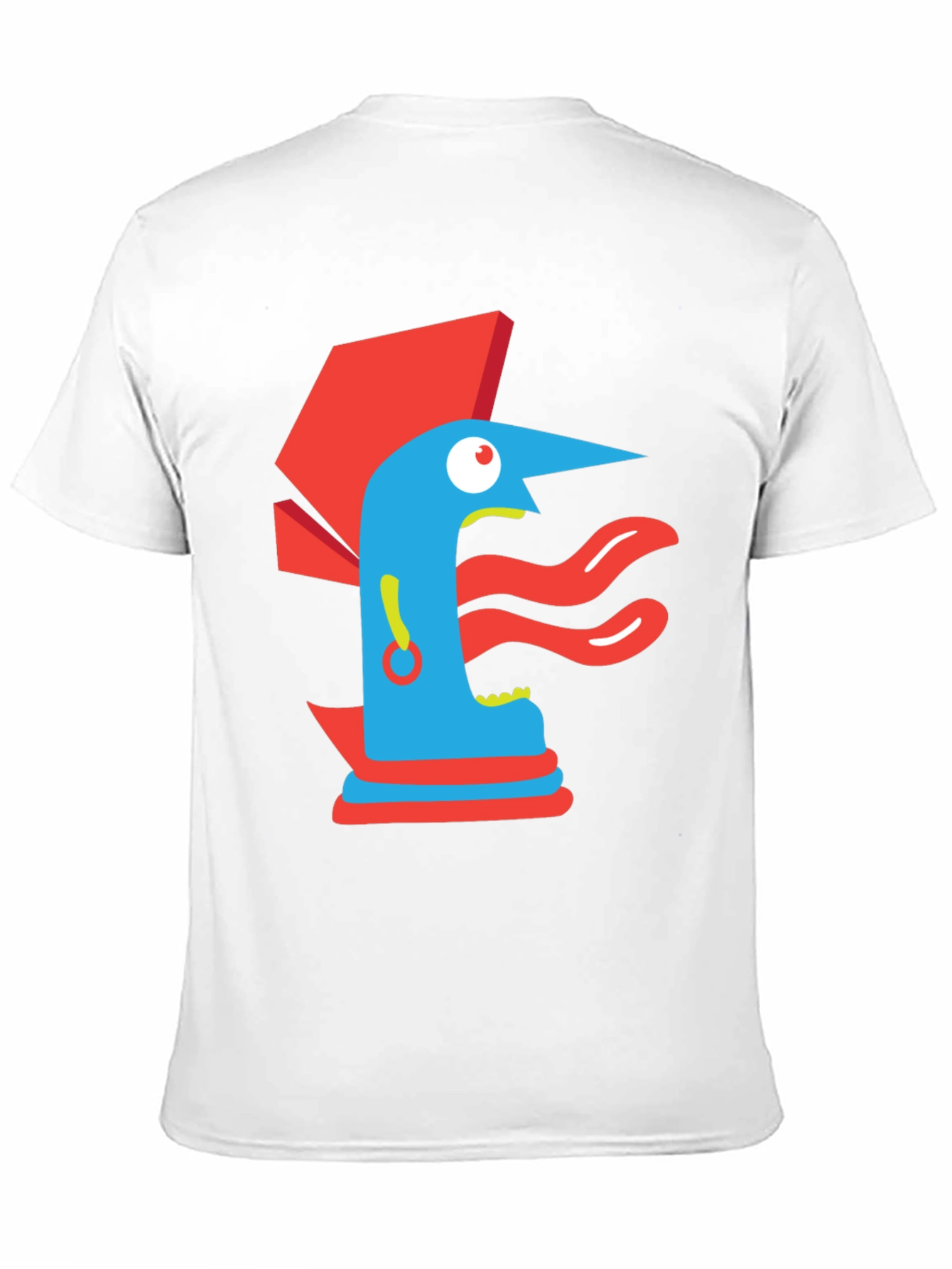 Abstract Graphic Print Tee - Modern Art Black T-Shirt
