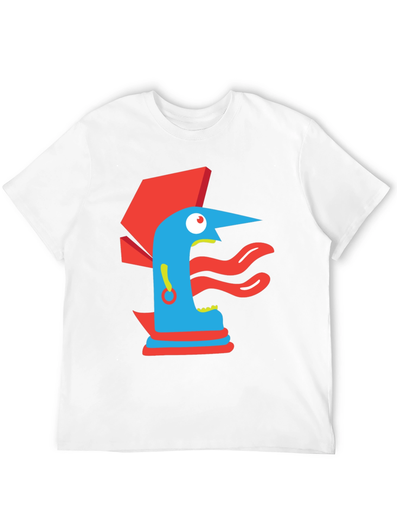 Abstract Graphic Print Tee - Modern Art Black T-Shirt