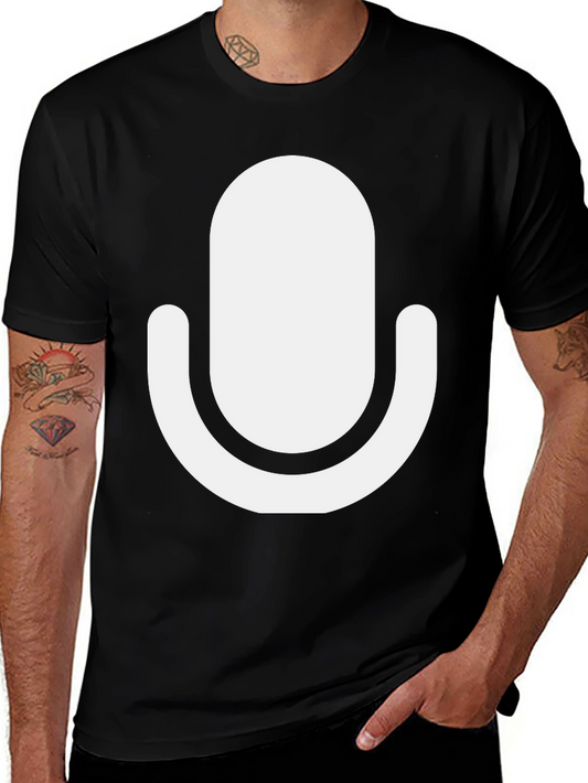Retro Mic Black T-Shirt