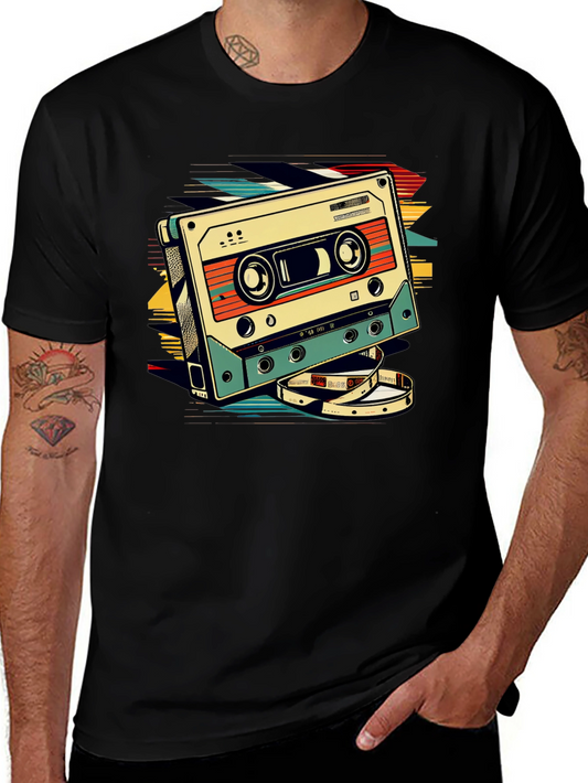 Retro Cassette Graphic T-Shirt - Vintage Style