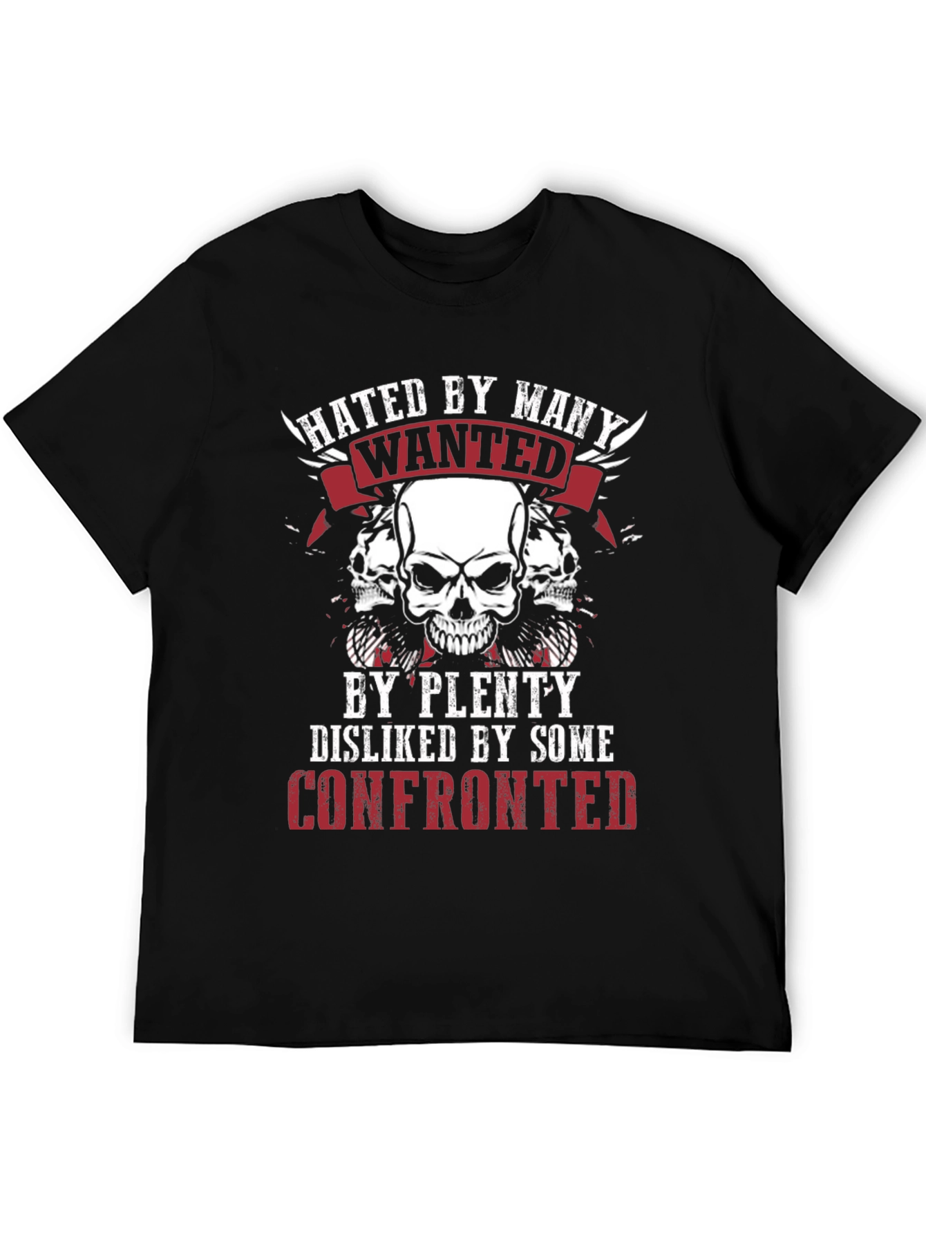Hated By Many Skull Graphic T-Shirt