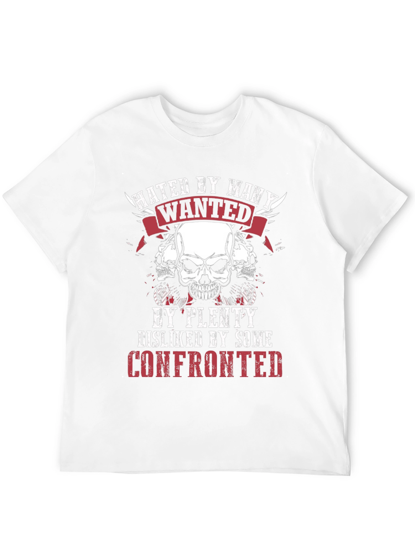 Hated By Many Skull Graphic T-Shirt