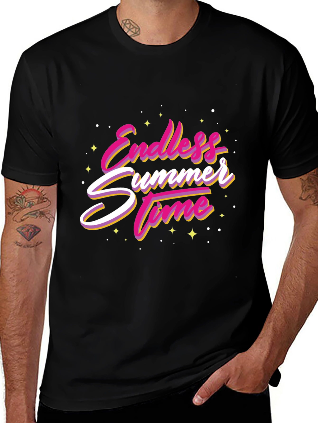 Endless Summer Time Graphic Tee - Black