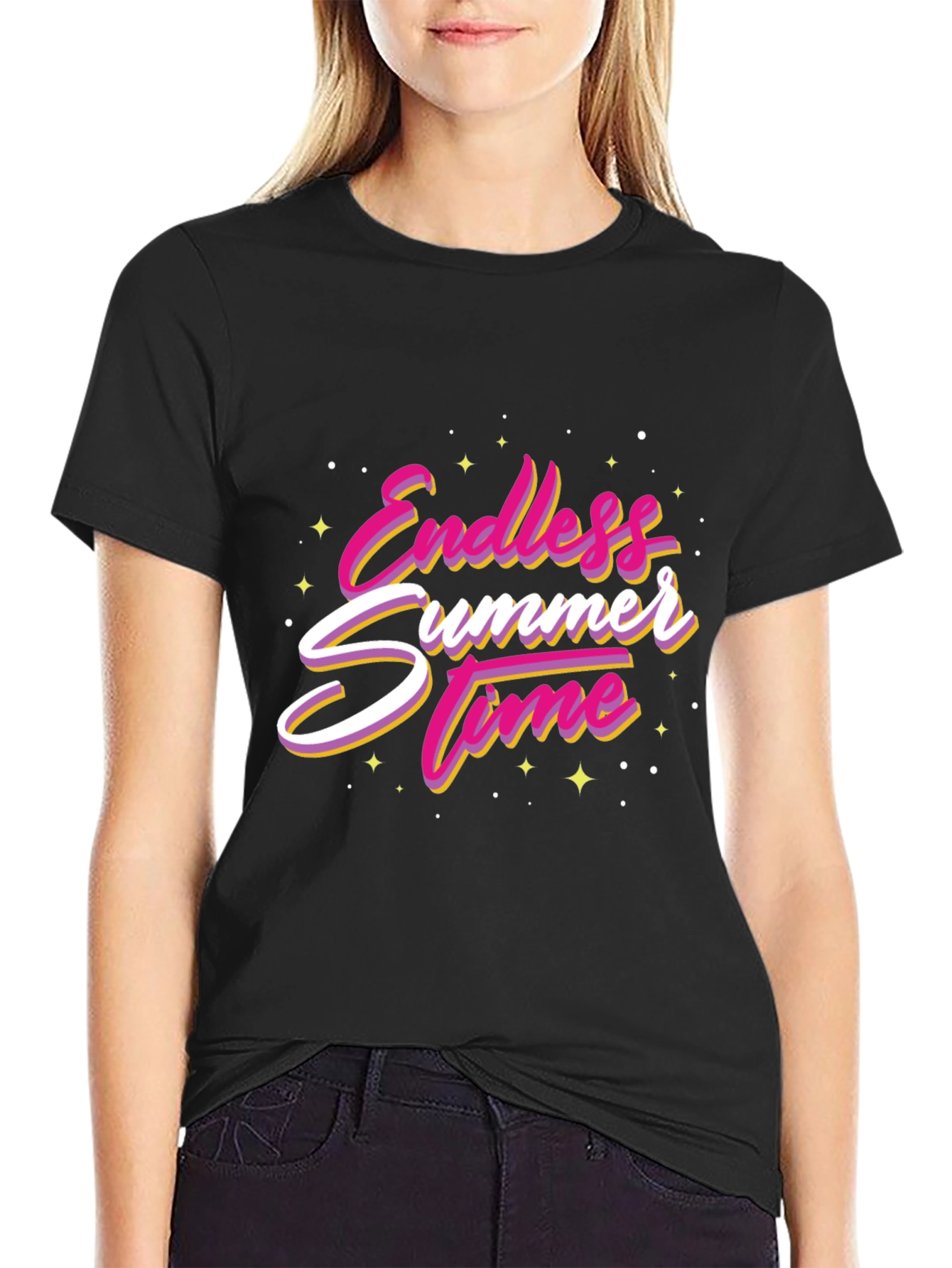 Endless Summer Time Graphic Tee - Black