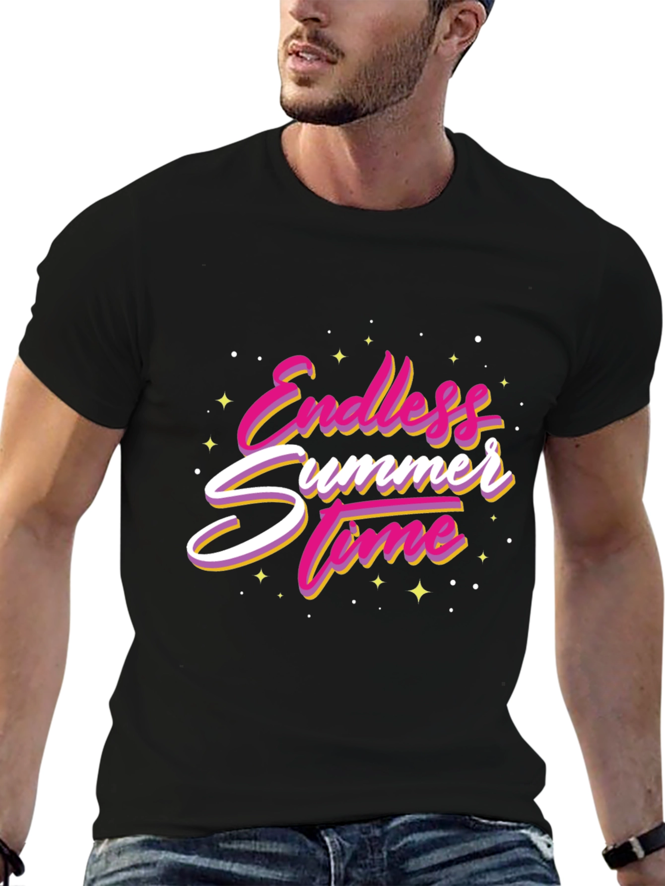 Endless Summer Time Graphic Tee - Black