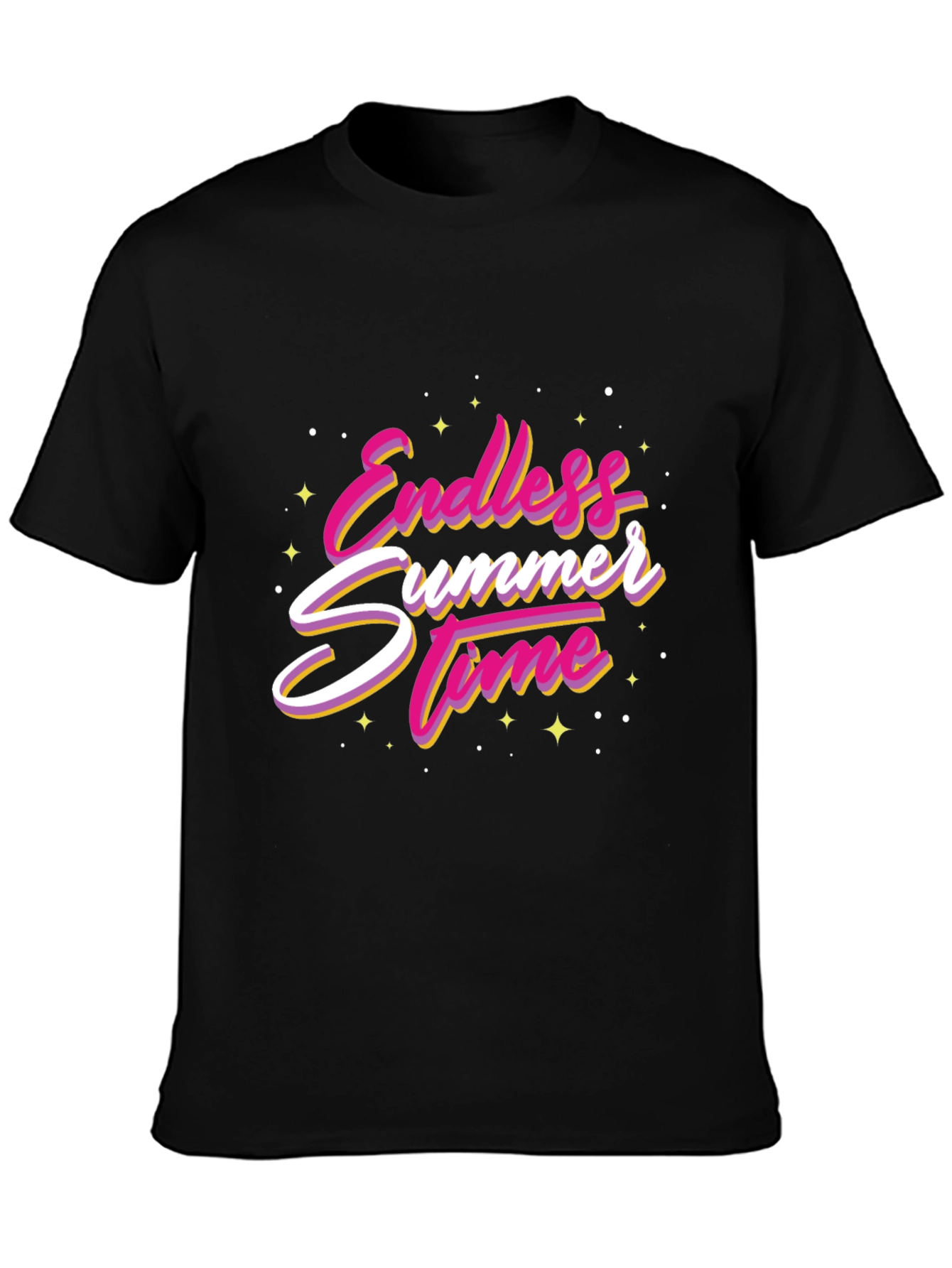 Endless Summer Time Graphic Tee - Black