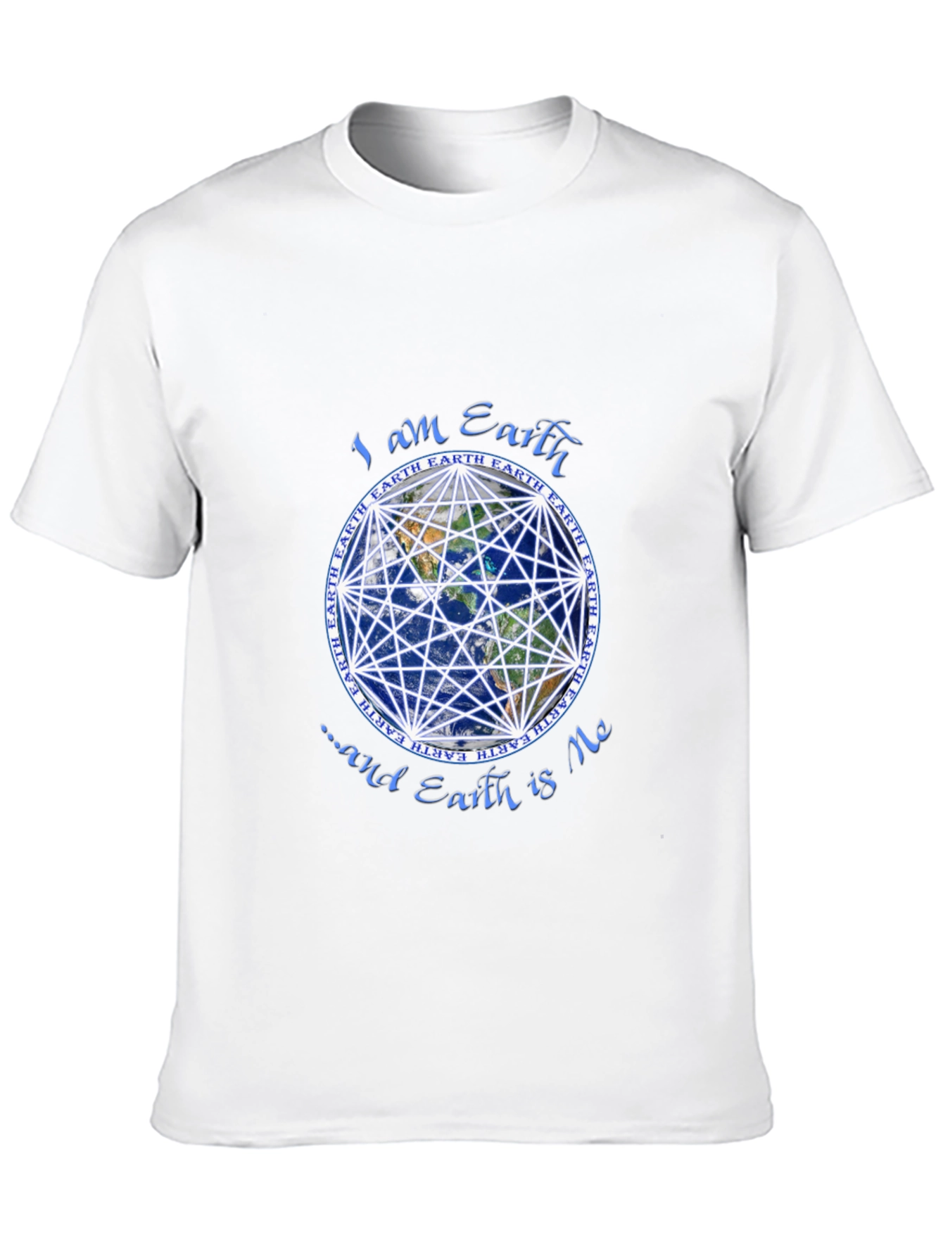 Earth Focus T-Shirt - Geometric Globe Design