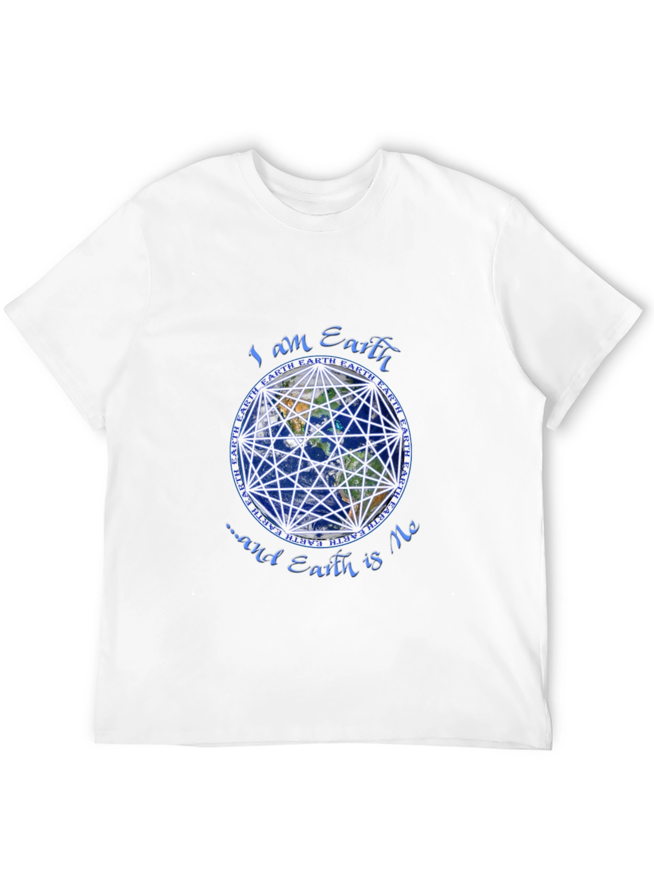 Earth Focus T-Shirt - Geometric Globe Design
