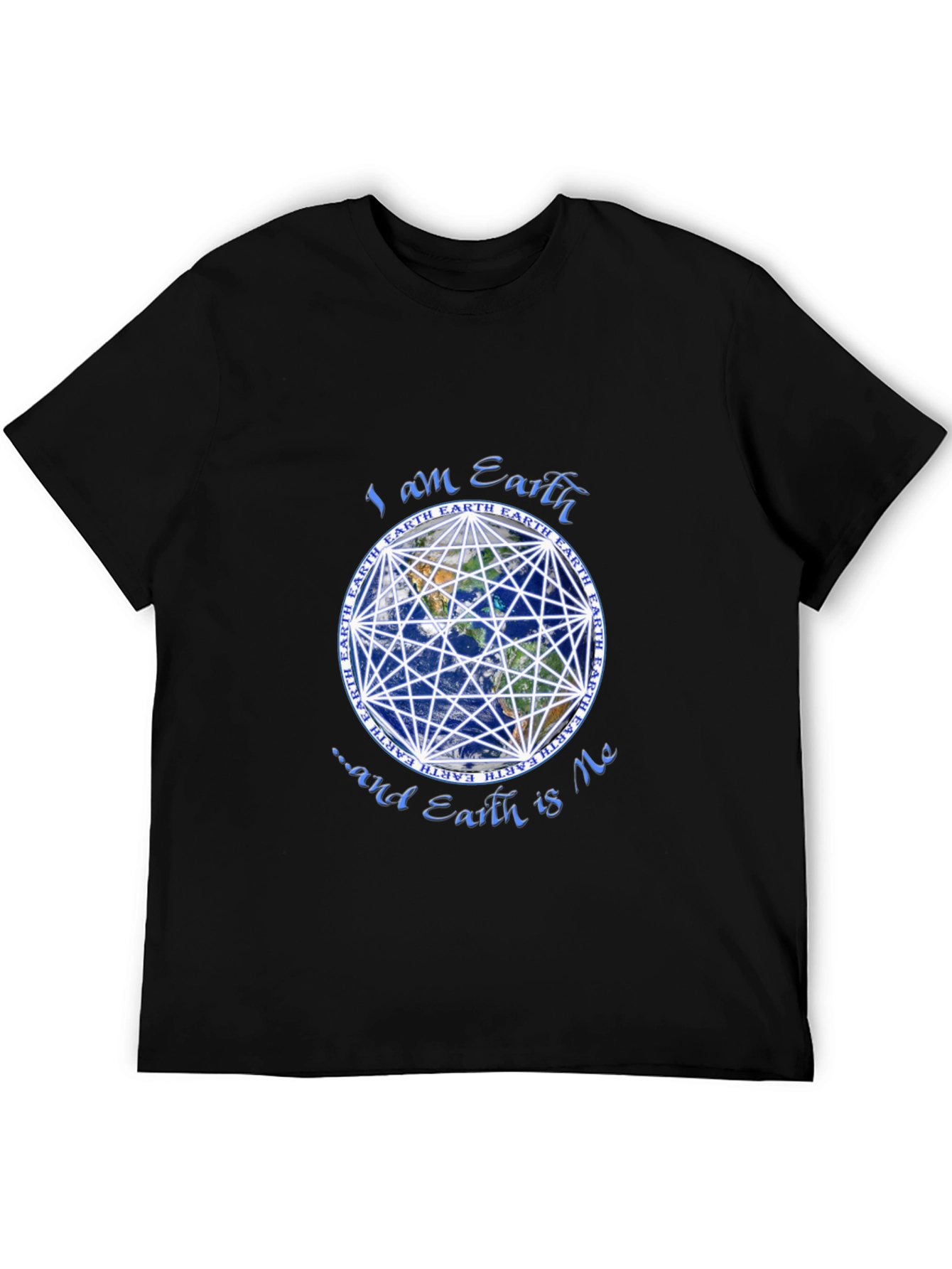 Earth Focus T-Shirt - Geometric Globe Design