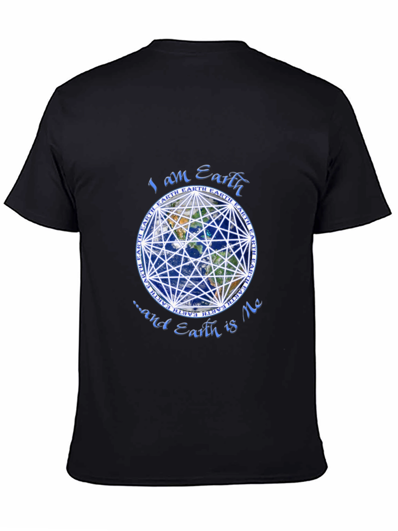 Earth Focus T-Shirt - Geometric Globe Design