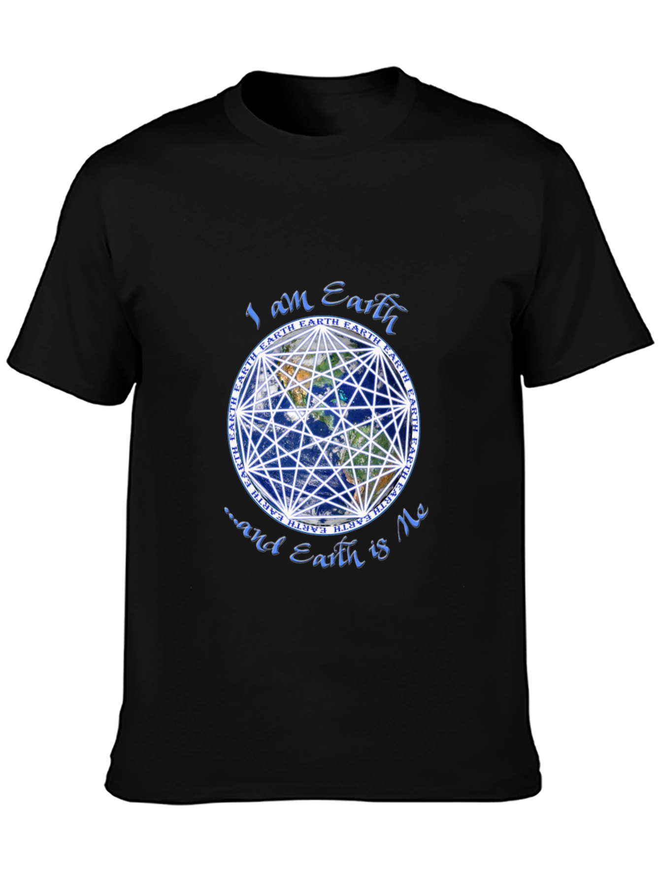 Earth Focus T-Shirt - Geometric Globe Design