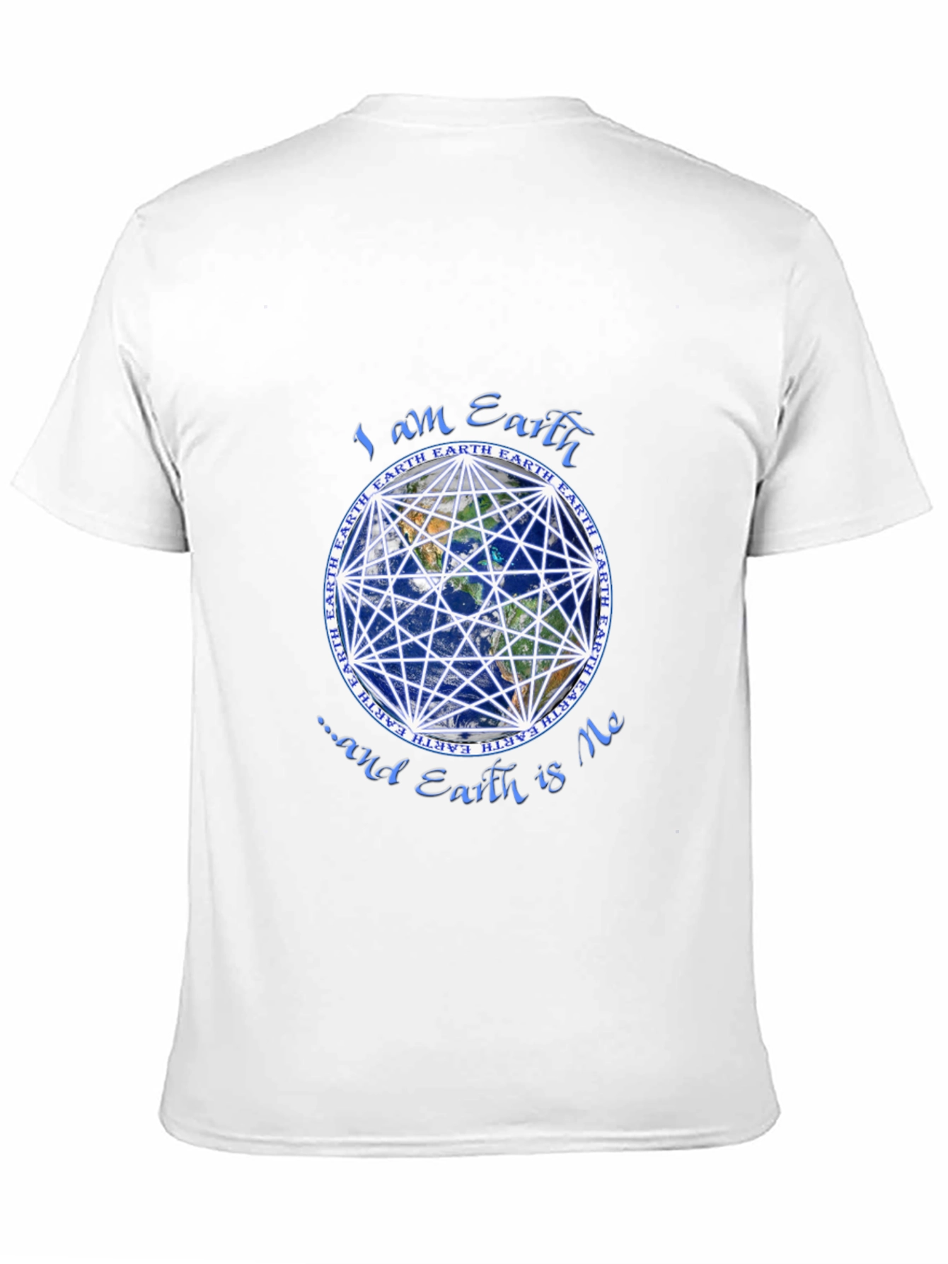 Earth Focus T-Shirt - Geometric Globe Design