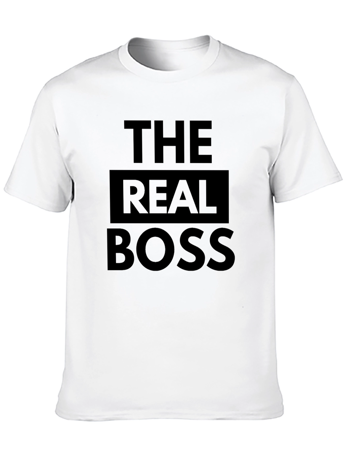 The Real Boss Graphic Tee - Black Crew Neck