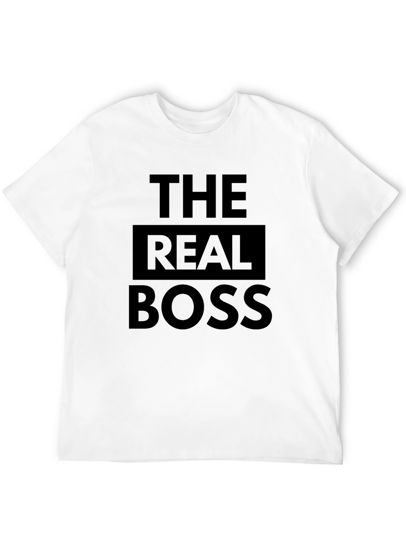 The Real Boss Graphic Tee - Black Crew Neck