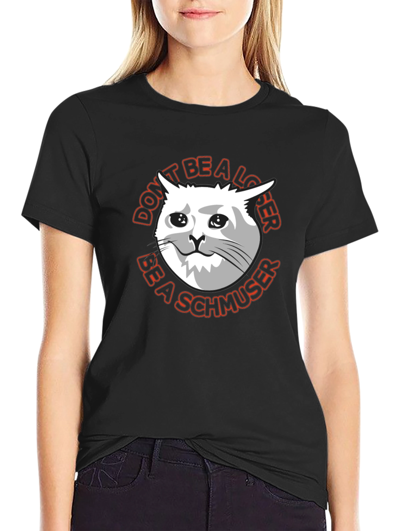 Dont Be a Loser Cat Meme Graphic T-Shirt