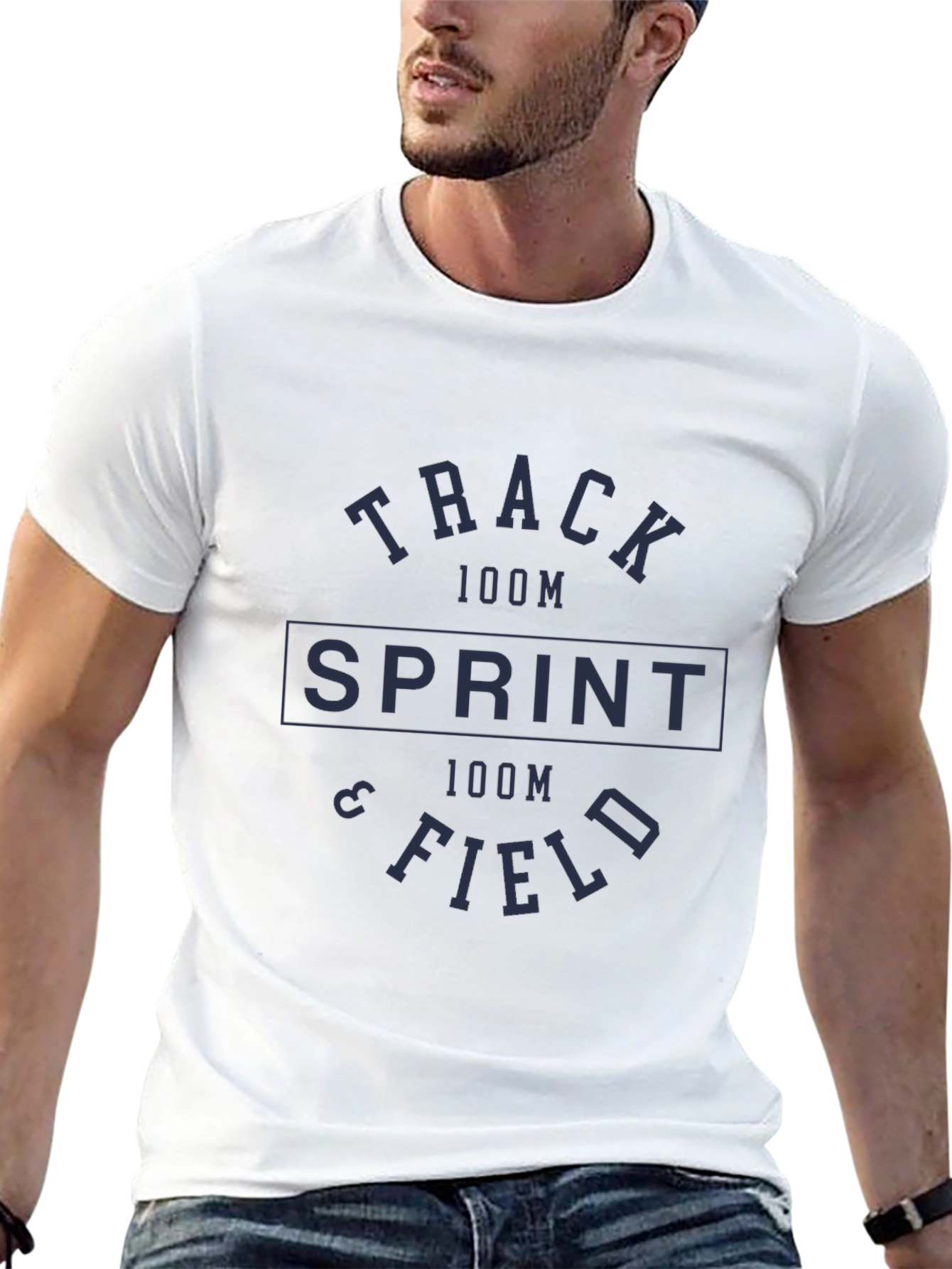 Track & Field Sprint Graphic Tee - Athletic Style