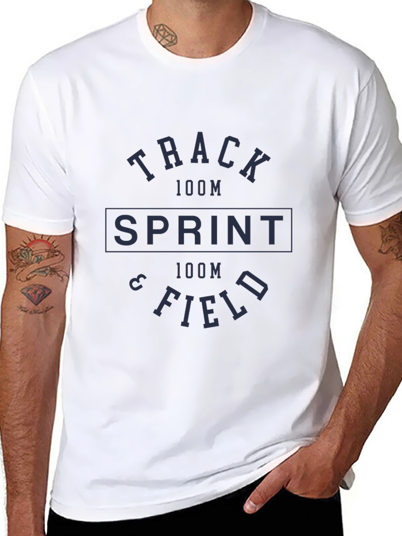 Track & Field Sprint Graphic Tee - Athletic Style