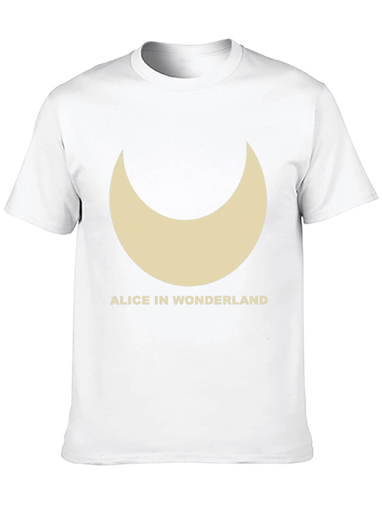 Alice in Wonderland Crescent Moon Black T-Shirt