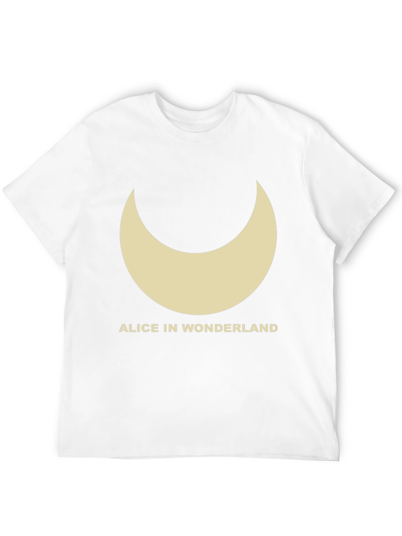 Alice in Wonderland Crescent Moon Black T-Shirt