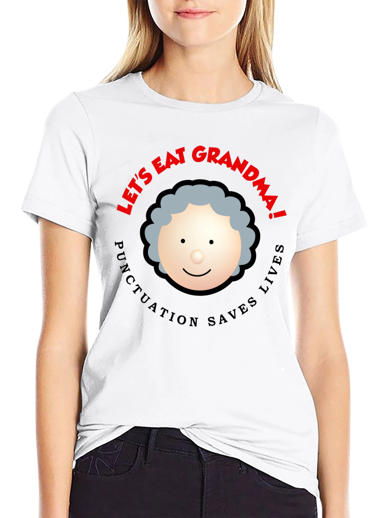 Lets Eat Grandma! Punctuation Saves Lives Black T-Shirt