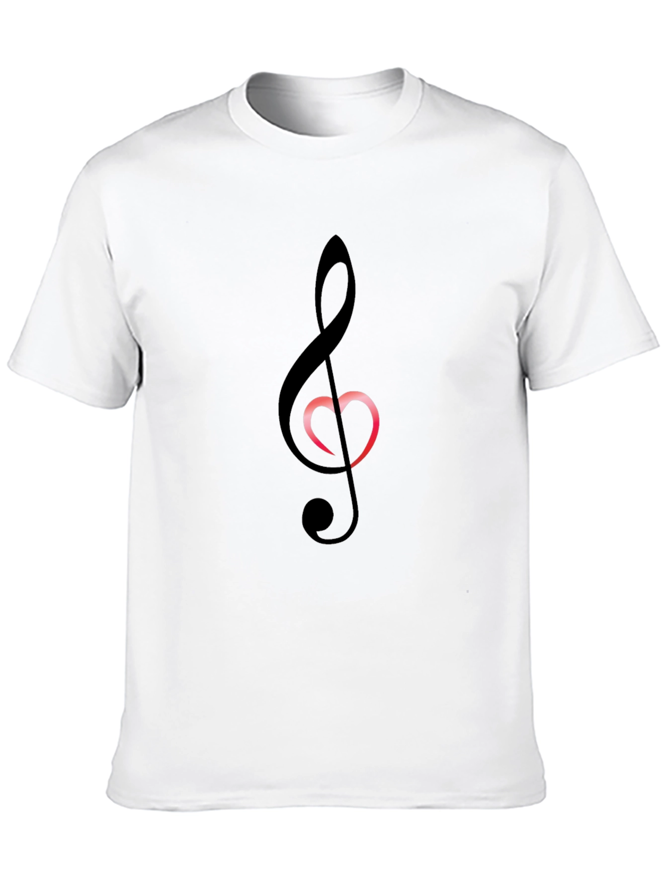 Musical Heart T-Shirt - Black Cotton Blend Tee