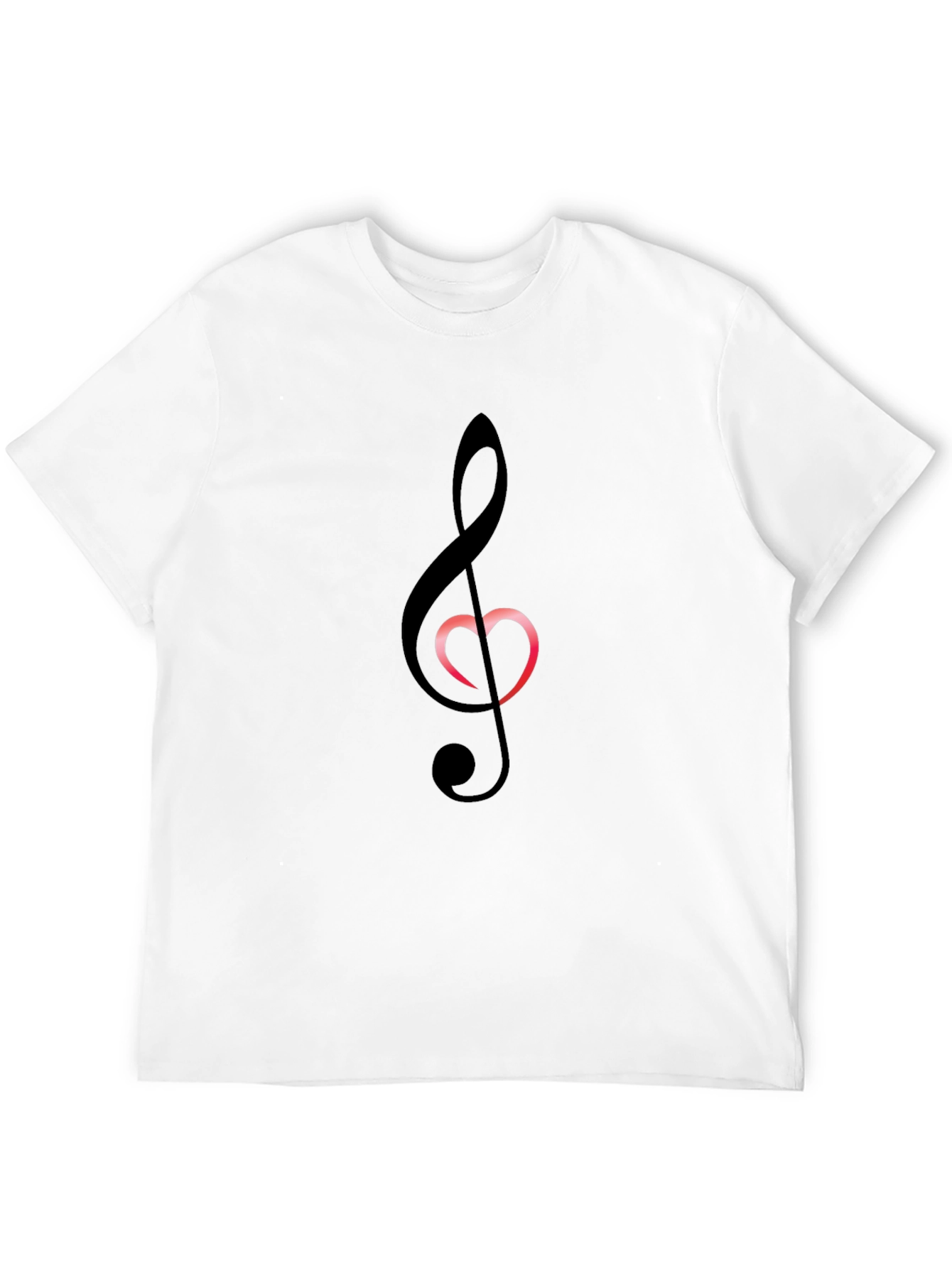 Musical Heart T-Shirt - Black Cotton Blend Tee