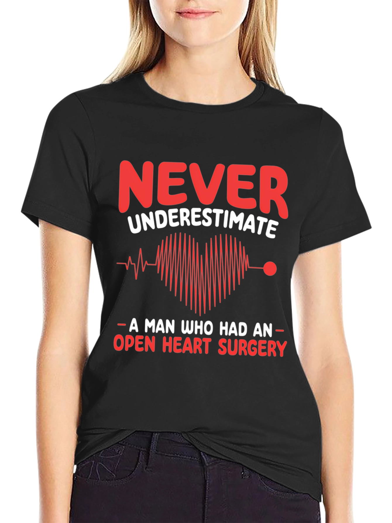 Open Heart Surgery Survivor T-Shirt - Never Underestimate