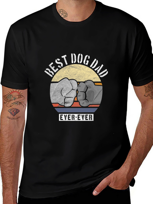 Best Dog Dad Ever Fist Bump Graphic Tee