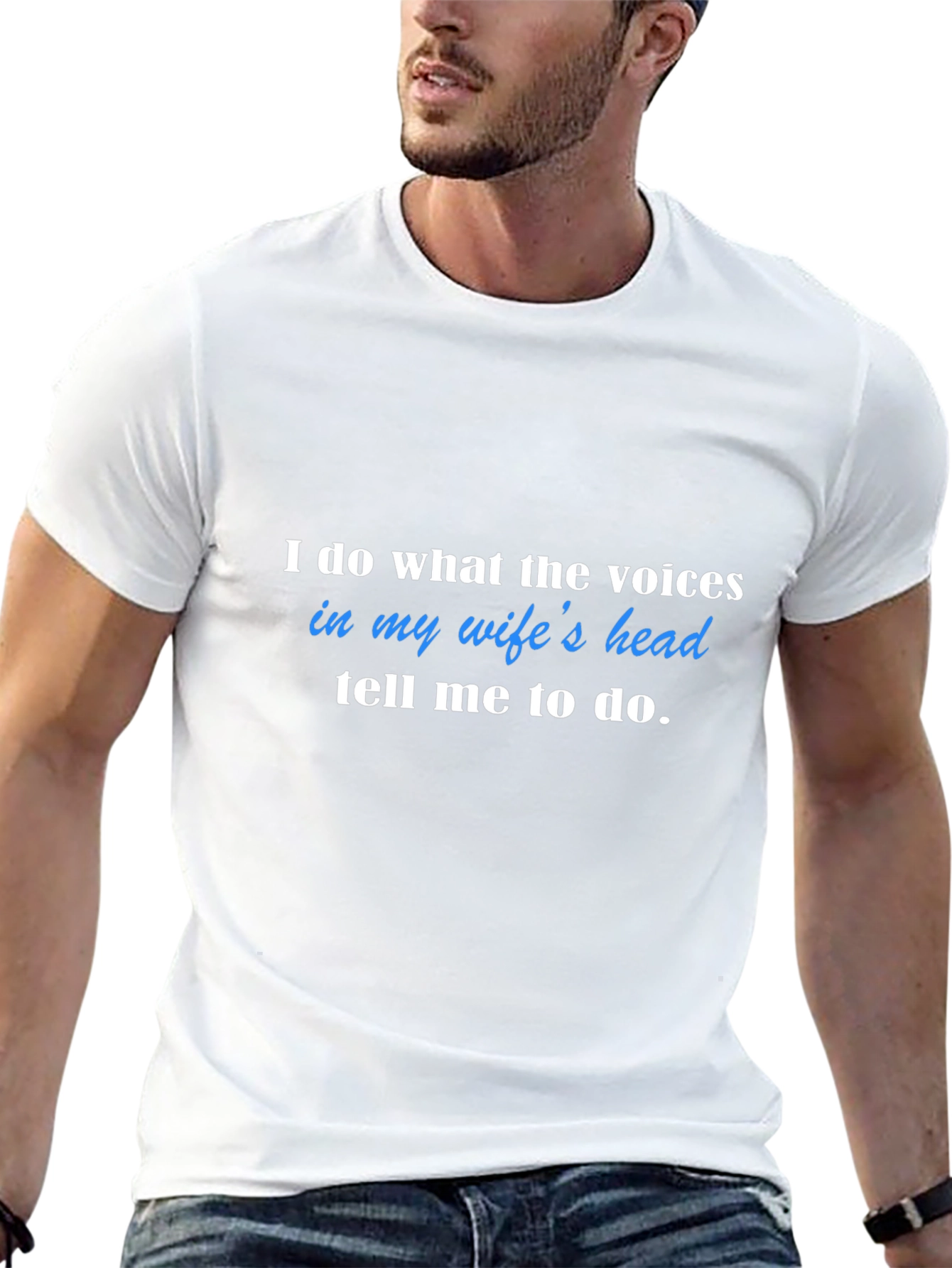 Humorous Wifes Voices Black T-Shirt