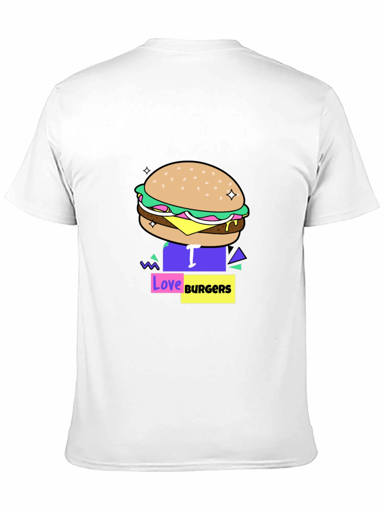 I Love Burgers Graphic T-Shirt - Unisex Casual Tee