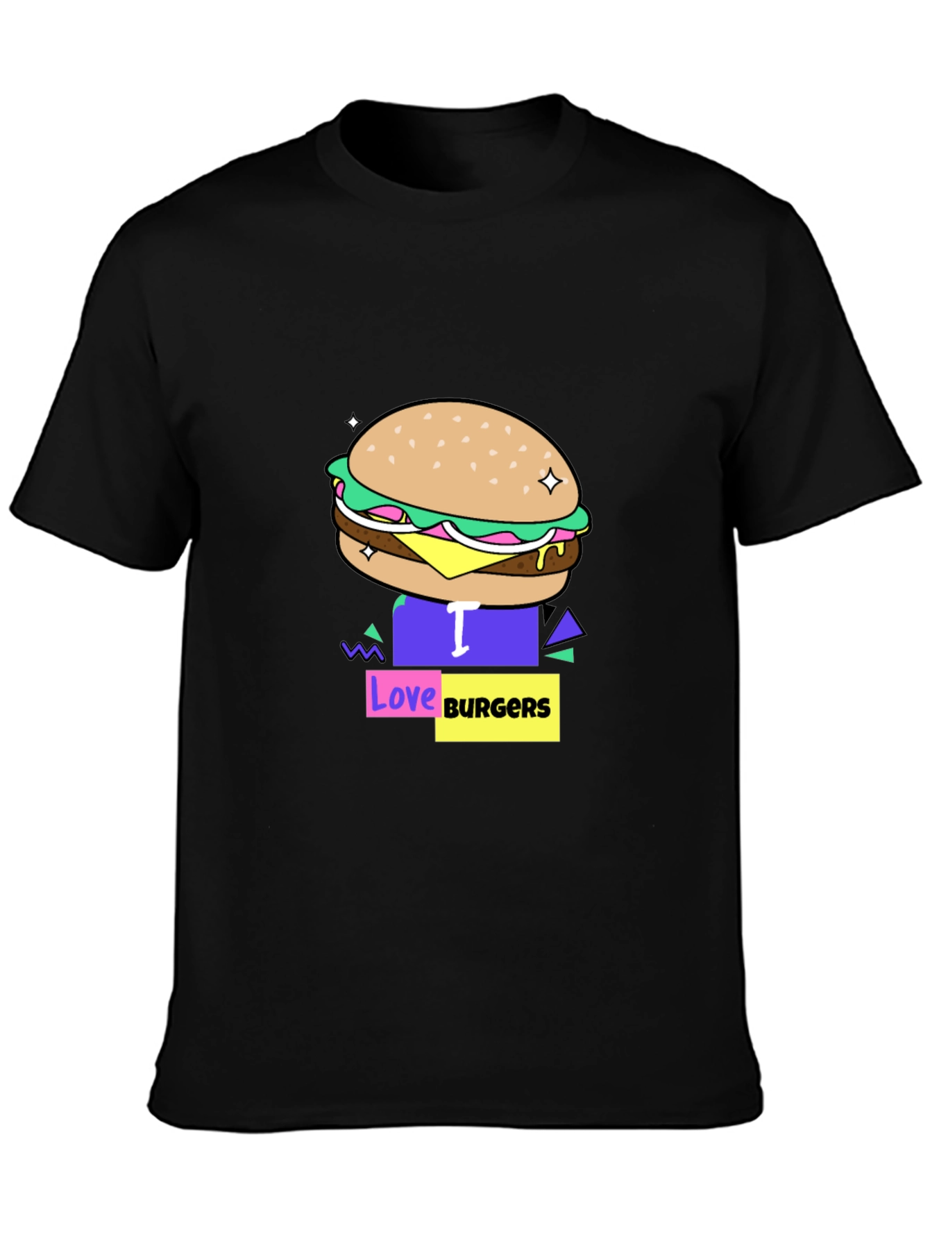 I Love Burgers Graphic T-Shirt - Unisex Casual Tee