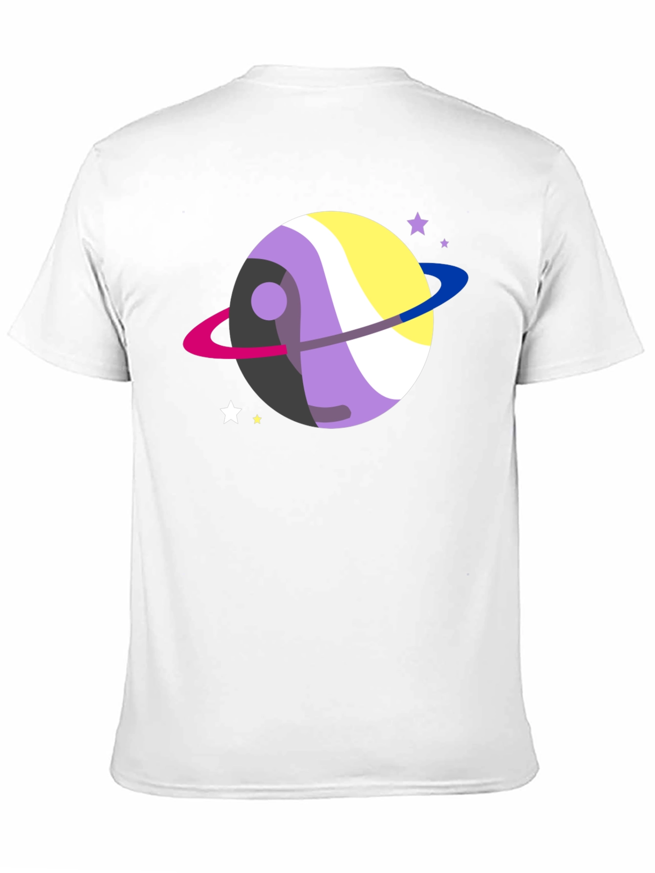 Nonbinary Pride Planet T-Shirt - LGBTQIA+