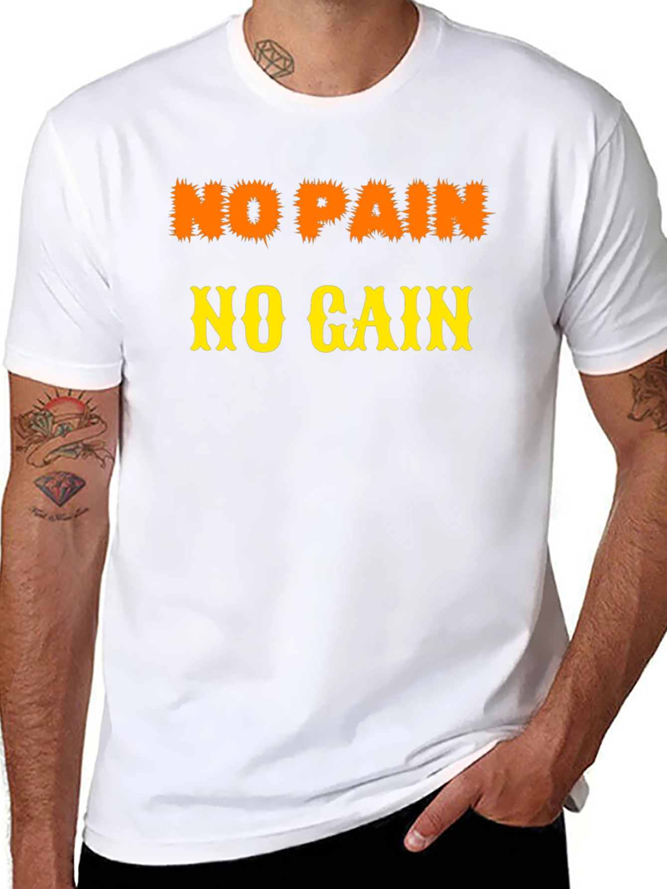 No Pain No Gain Black Graphic Tee