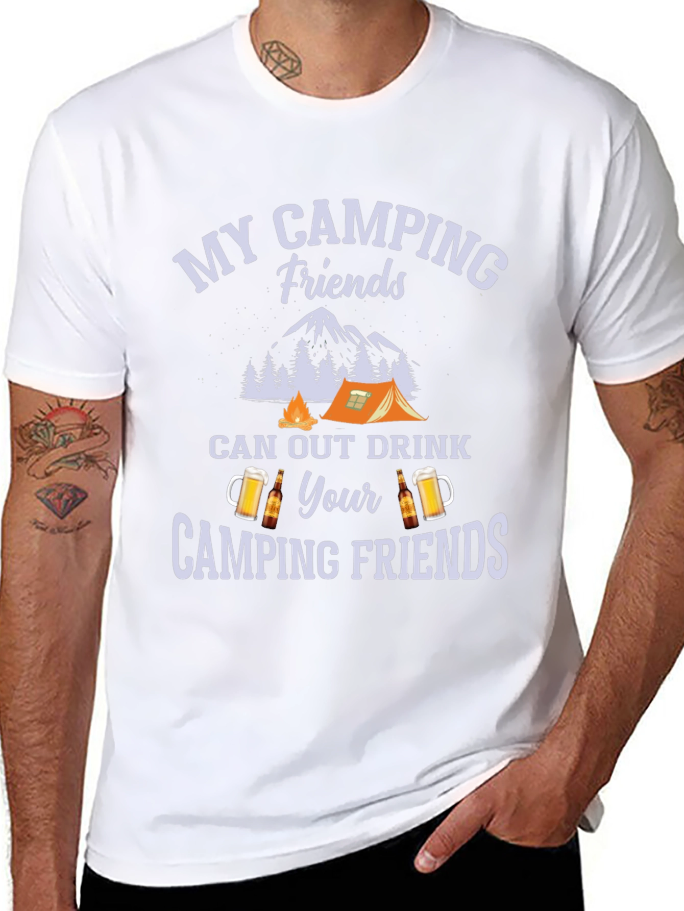 Camping Friends Drink Out T-Shirt
