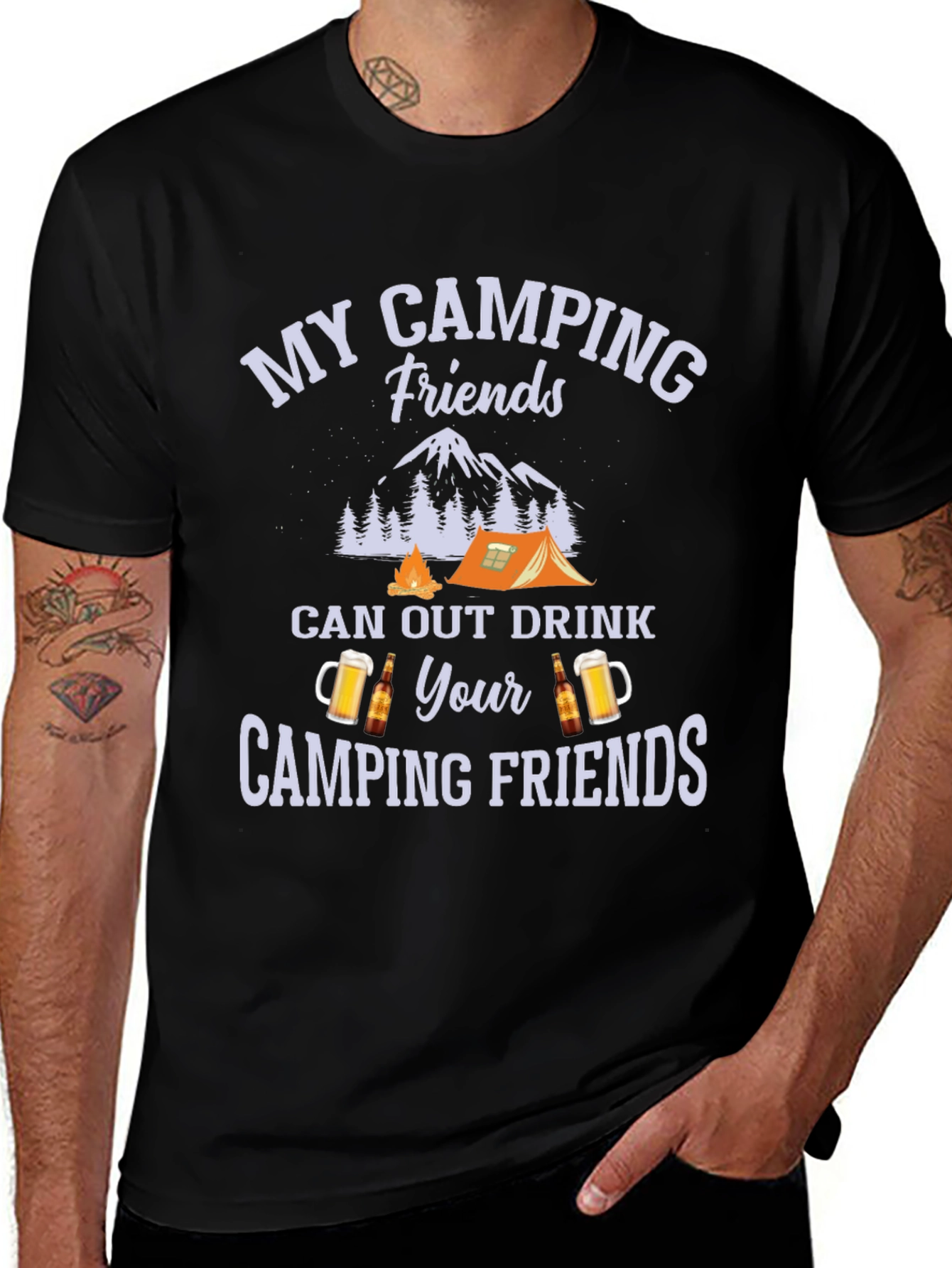 Camping Friends Drink Out T-Shirt