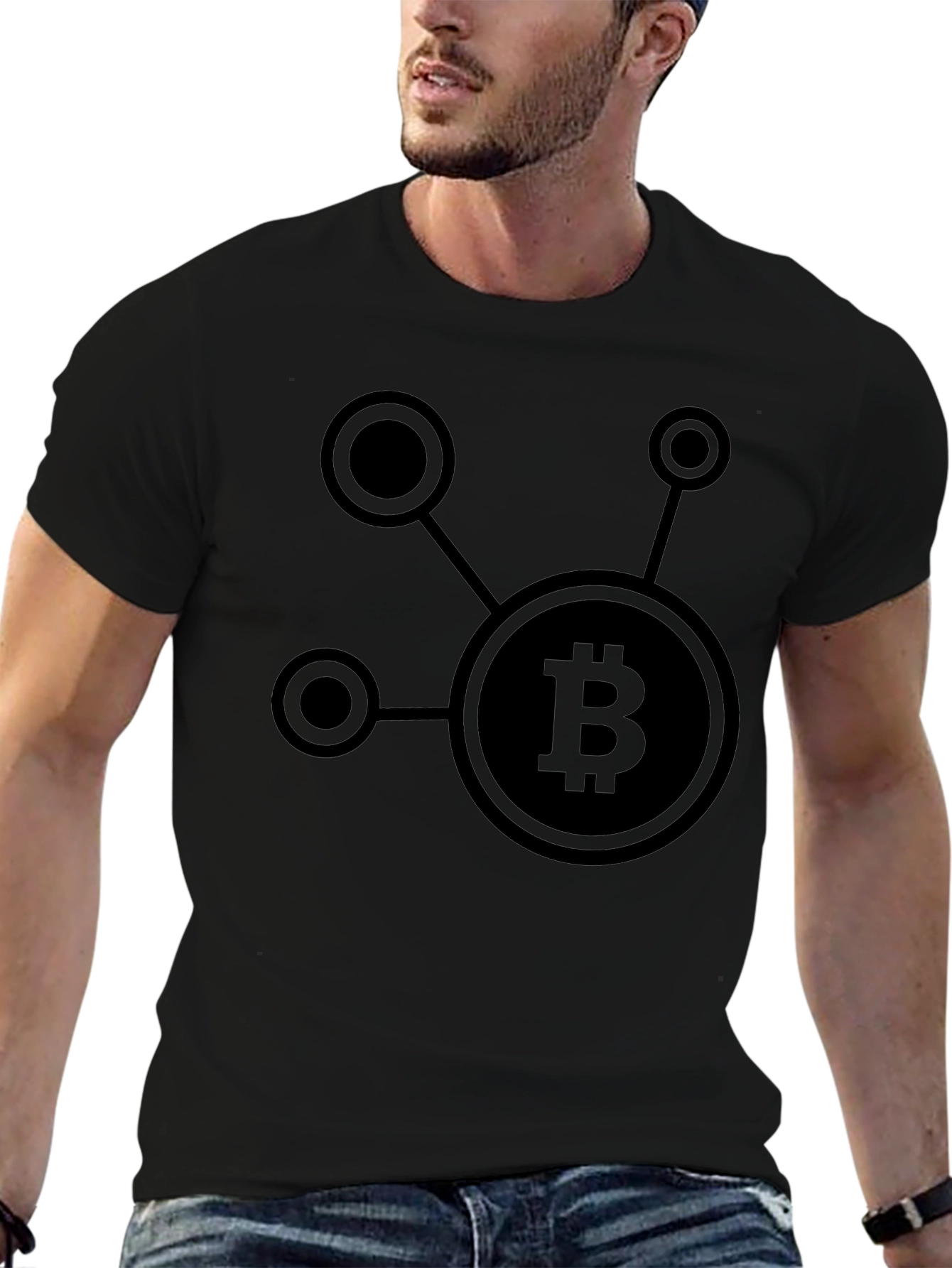 Bitcoin Network Black T-Shirt Crypto Blockchain Tee