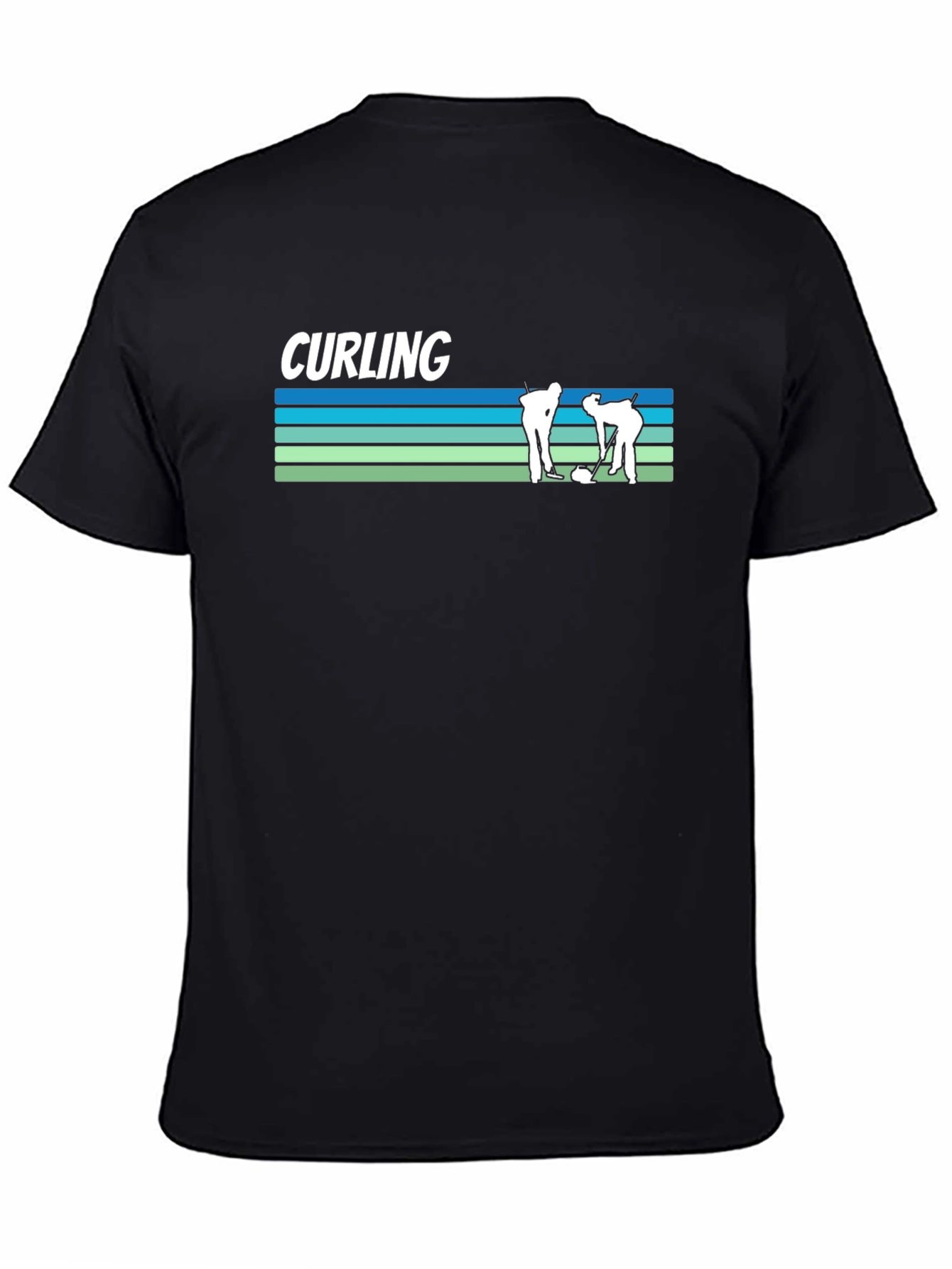 Curling Graphic T-Shirt - Black