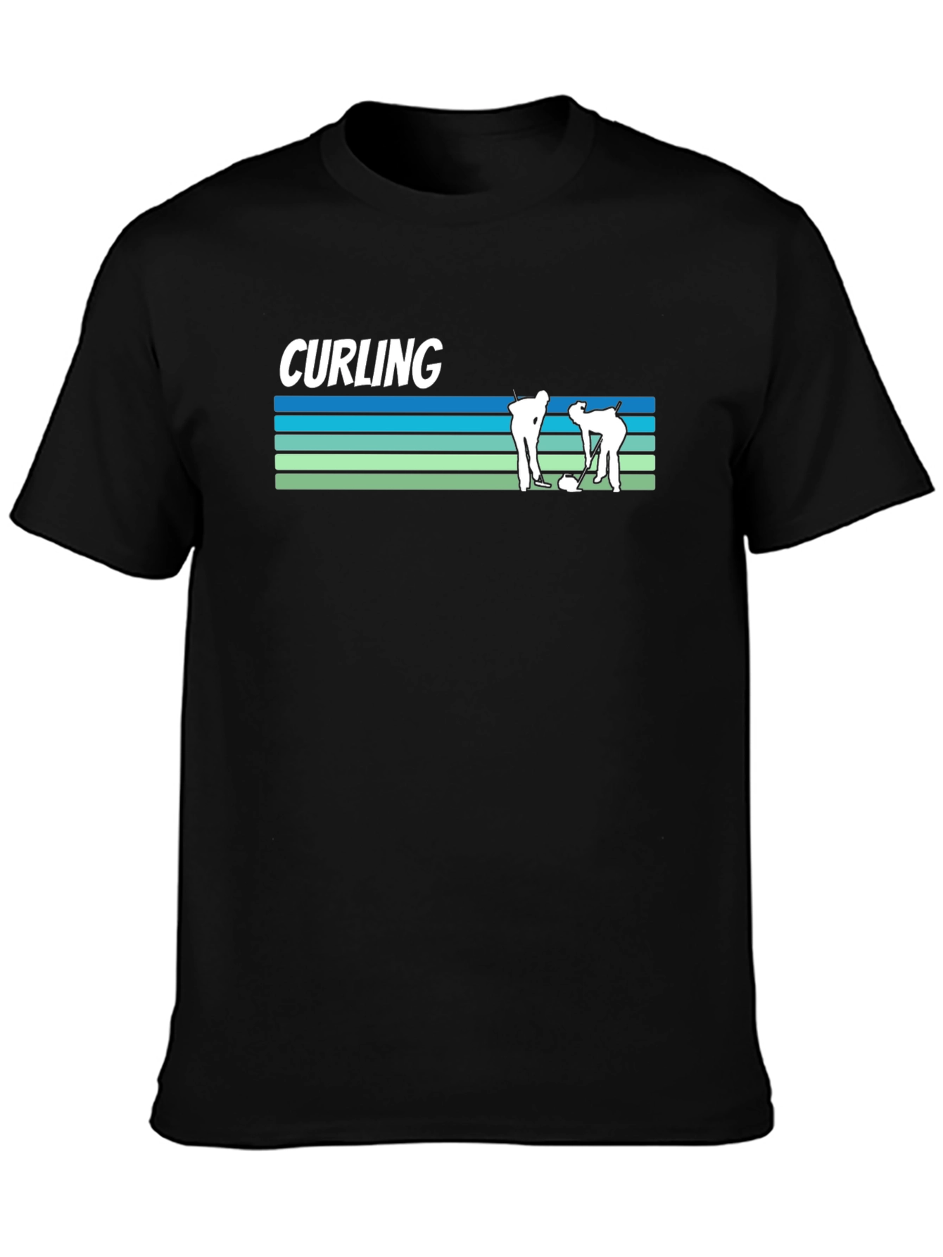 Curling Graphic T-Shirt - Black
