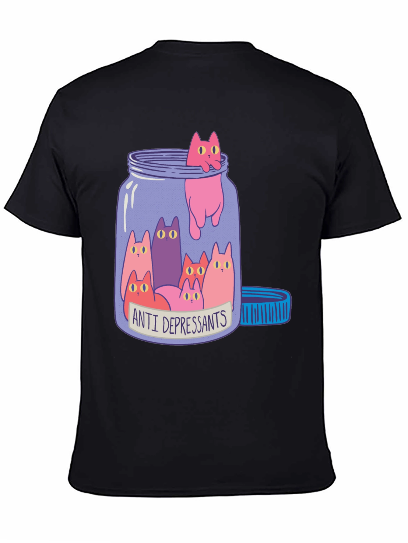 Anti Depressant Cats in a Jar Graphic Tee