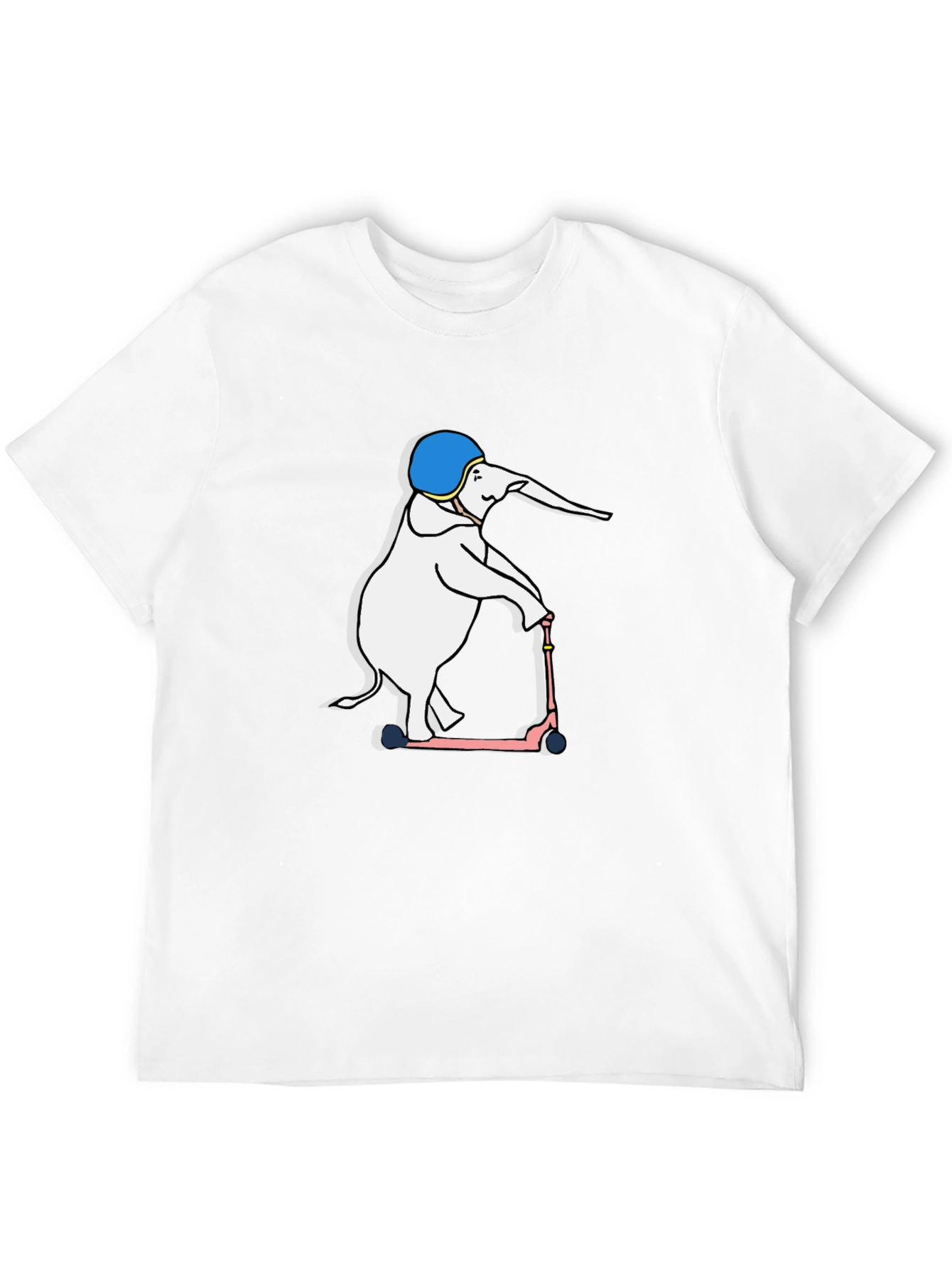 Elephant on Scooter Graphic T-Shirt